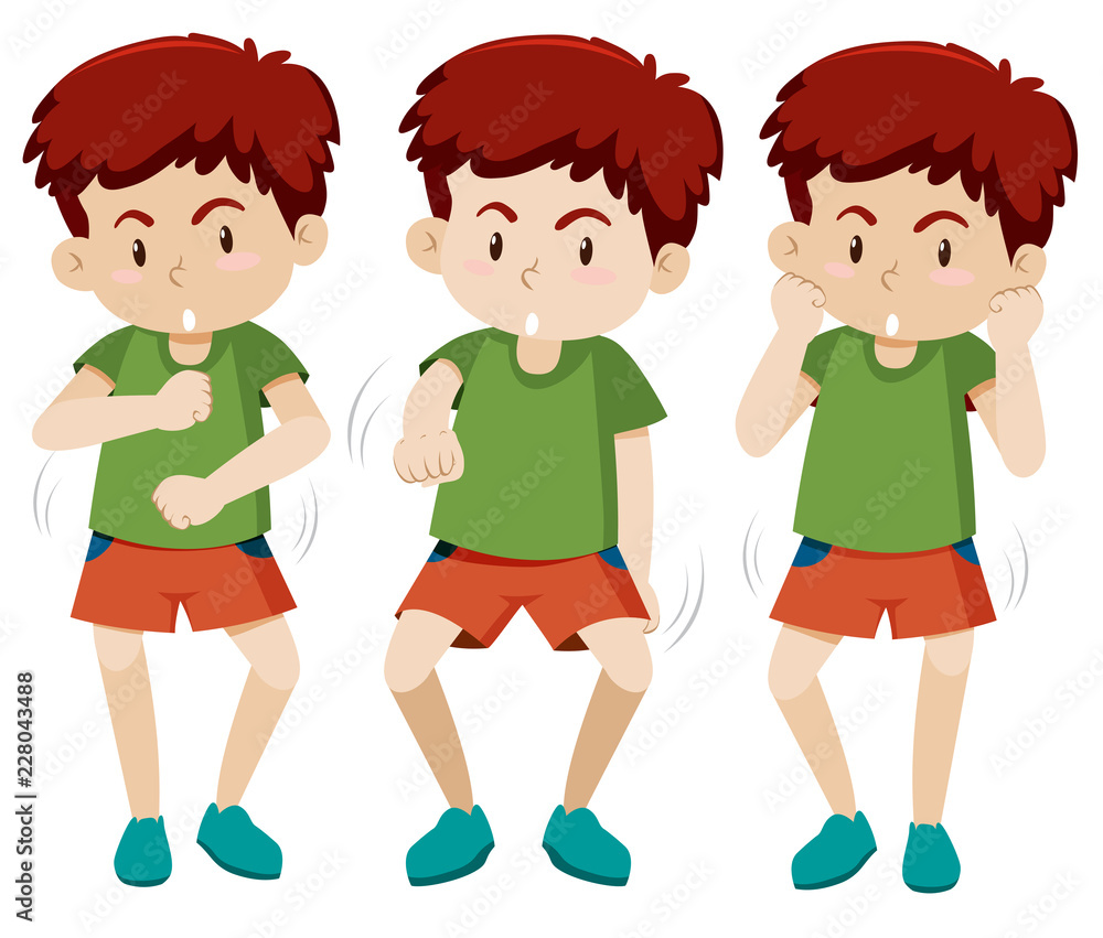 Set of boy dancing