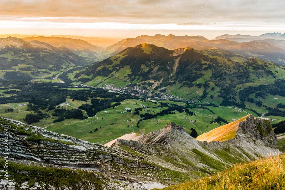 Berner Oberland, Schweiz, Alpen, Aussicht vom Brienzer Rothorn Richtung Sörenberg, Entlebuch, Luzern