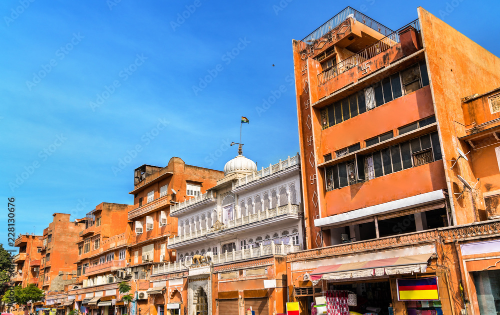 Buildings in Jaipur Pink City. India