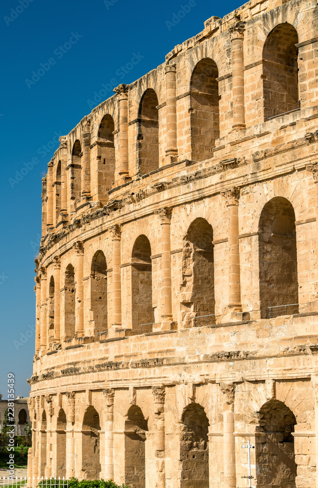 Amphitheatre of El Jem, a UNESCO world heritage site in Tunisia