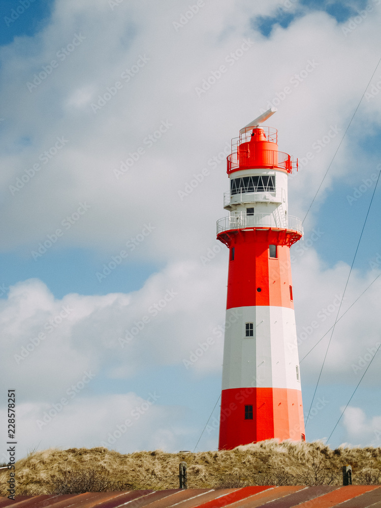 Borkum, Nordsee, leuchtturm, licht, meer, himmel, küste