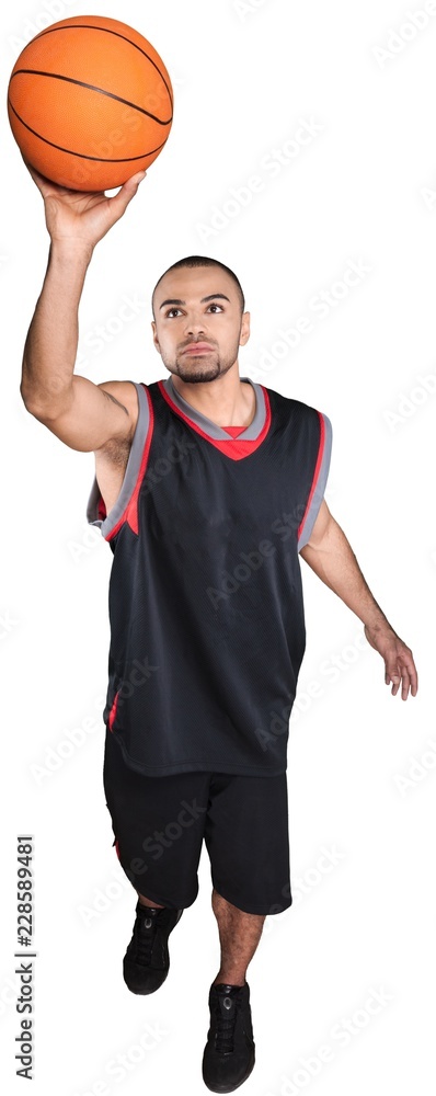 Basketball Player Throwing Ball - Isolated