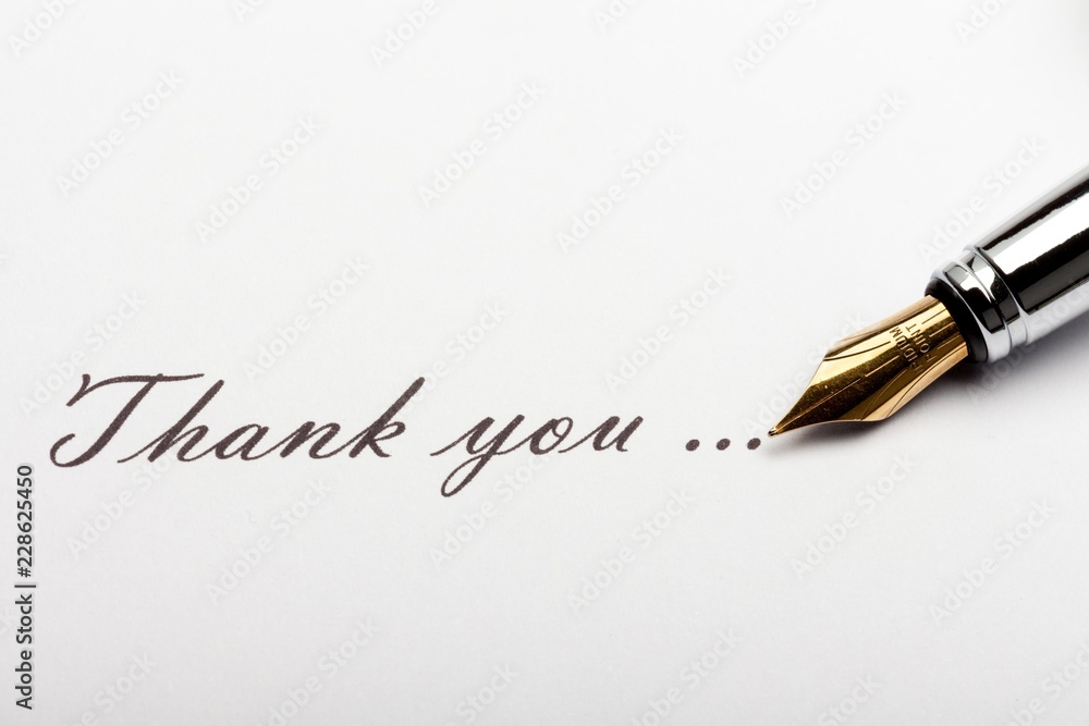 Iridium Point Fountain Pen and Inscription Thank You