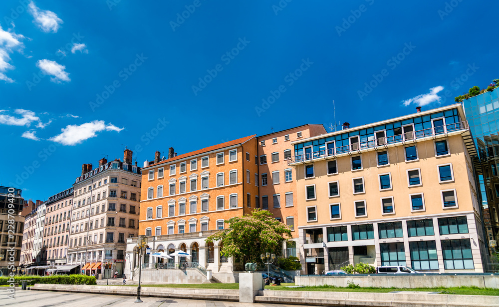 French architecture in the city centre of Lyon