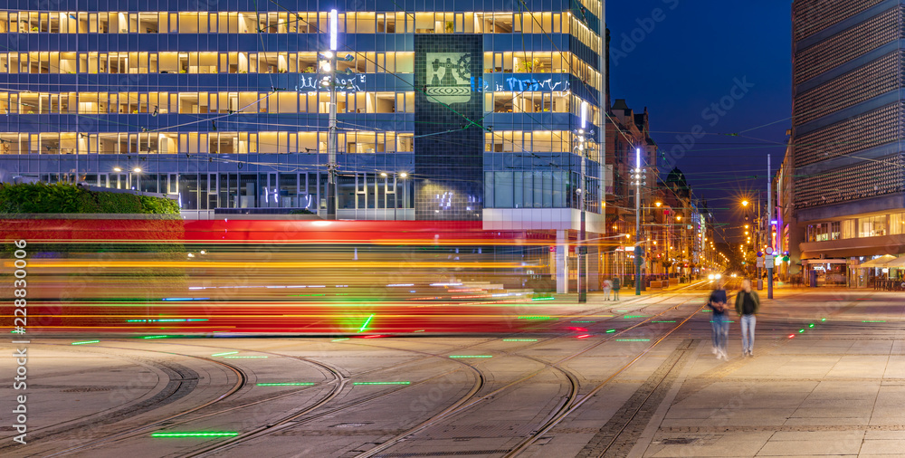 Main Market in Katowice by night