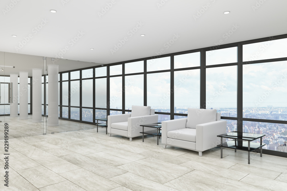 Modern office lobby interior