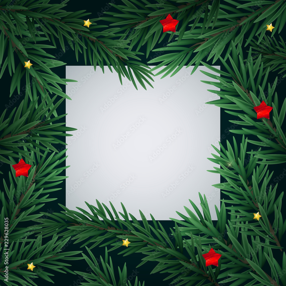 Merry Christmas and New Year Background. Vector Illustration