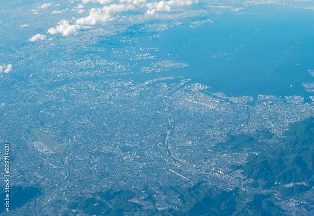 大阪上空