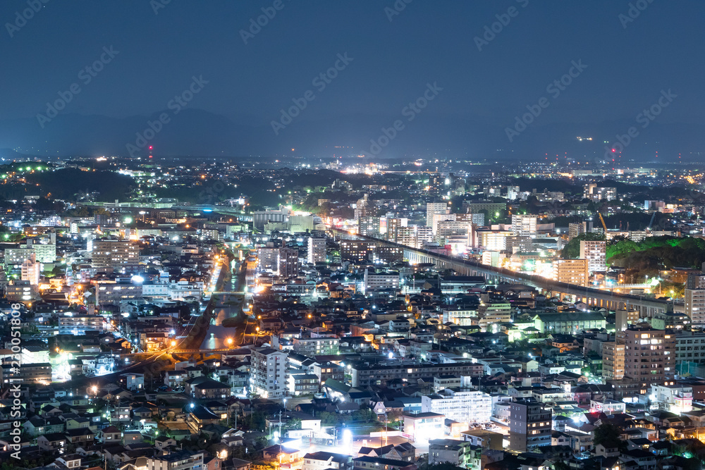 都市風景　熊本市　夜景