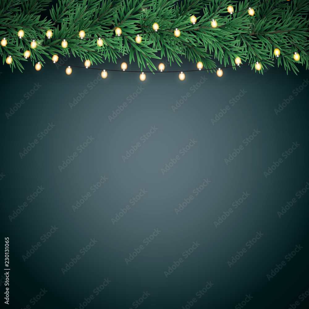 Merry Christmas and New Year Background. Vector Illustration