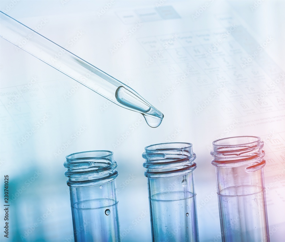 Science laboratory test tubes , laboratory equipment