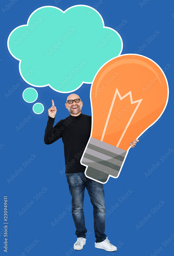 Creative designer thinking up new ideas