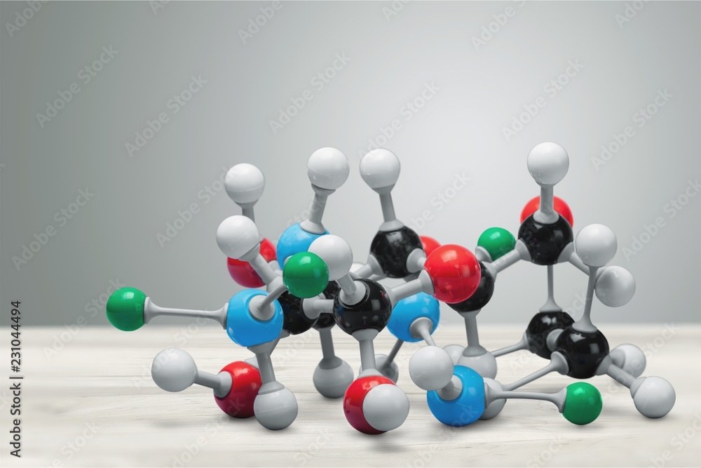 科学分子DNA模型结构，商业概念