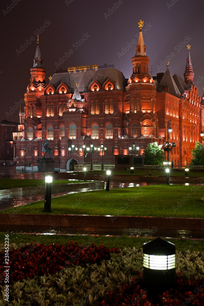 莫斯科克里姆林宫夜景