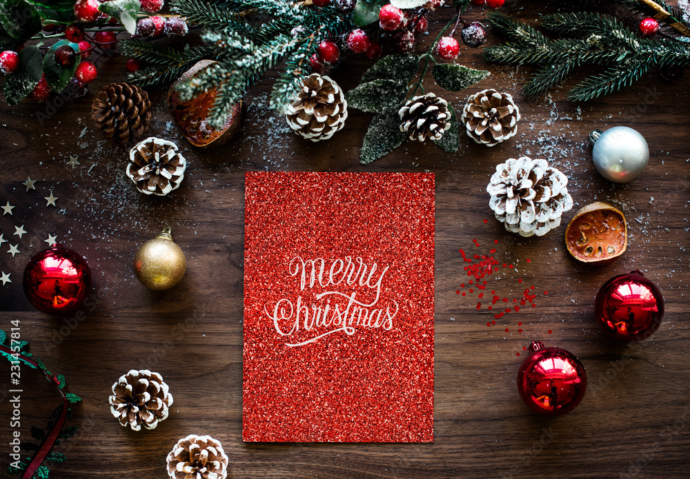 Christmas holiday greeting design mockup