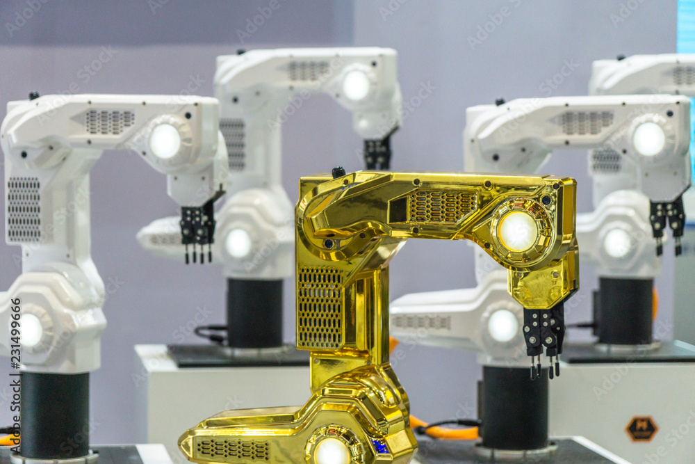 robot arm in factory