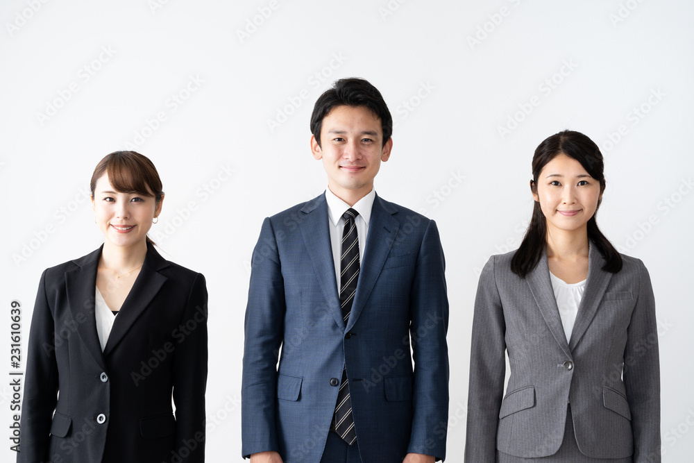 portrait of asian businessgroup on white background