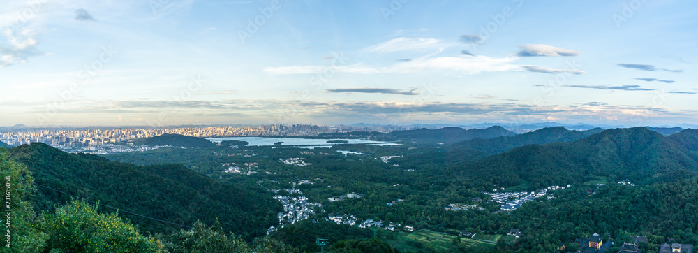 城市天际线全景