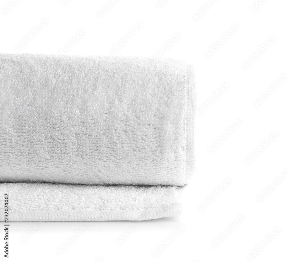 Towel on white background