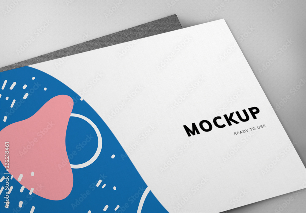 Colorful business card mockup design