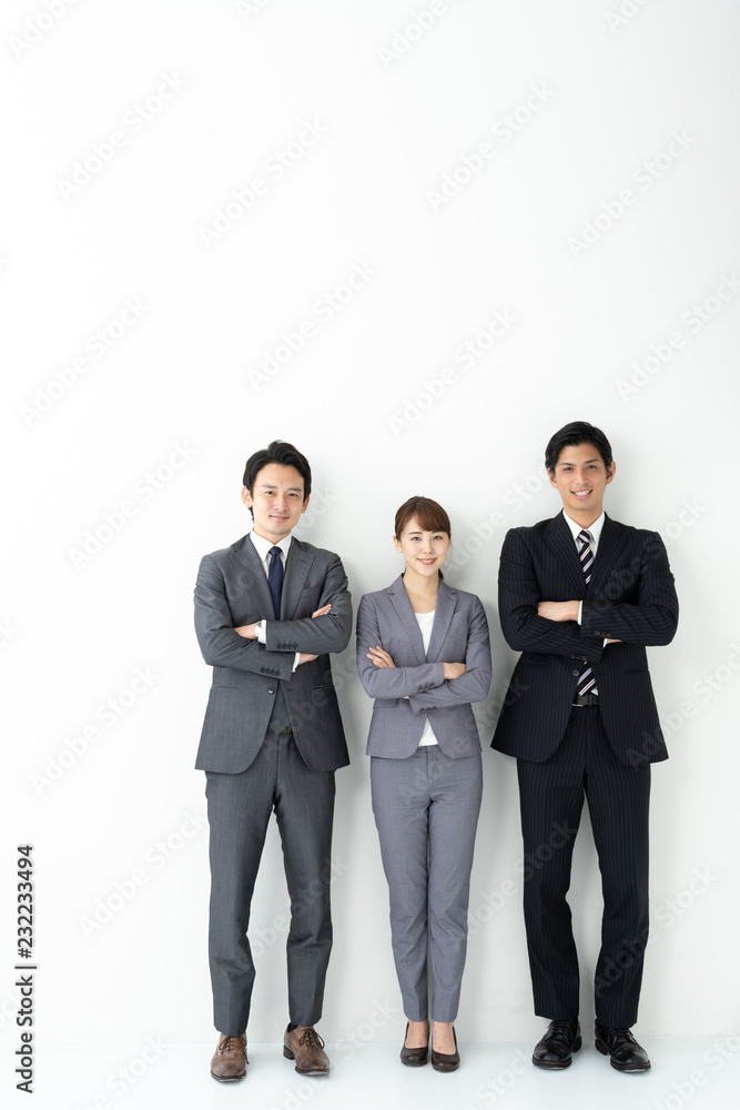 portrait of asian businessgroup on white background