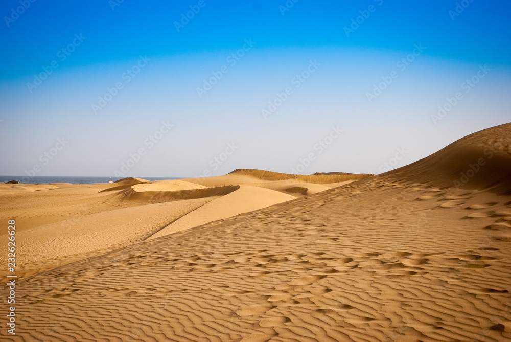 The desert of Gran Canaria Maspalomas