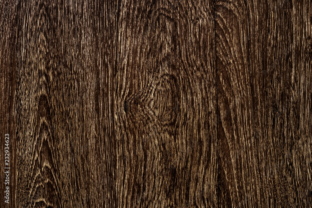 Close up of a brown wooden floorboard textured background