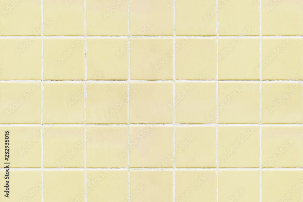 Yellow square tiled texture background