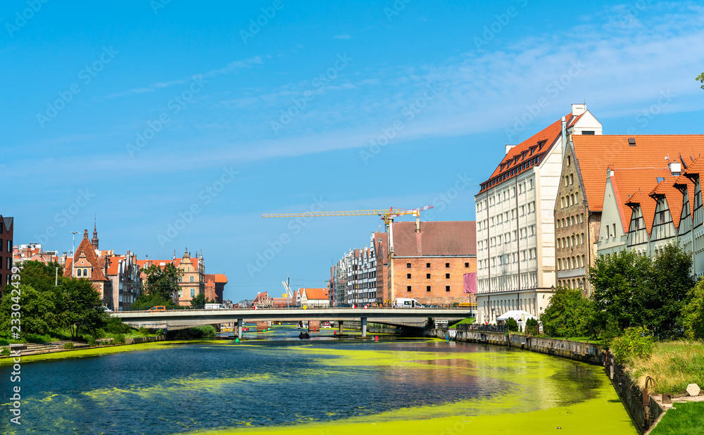 Traditional houses near the Motlawa river in Gdansk, Poland