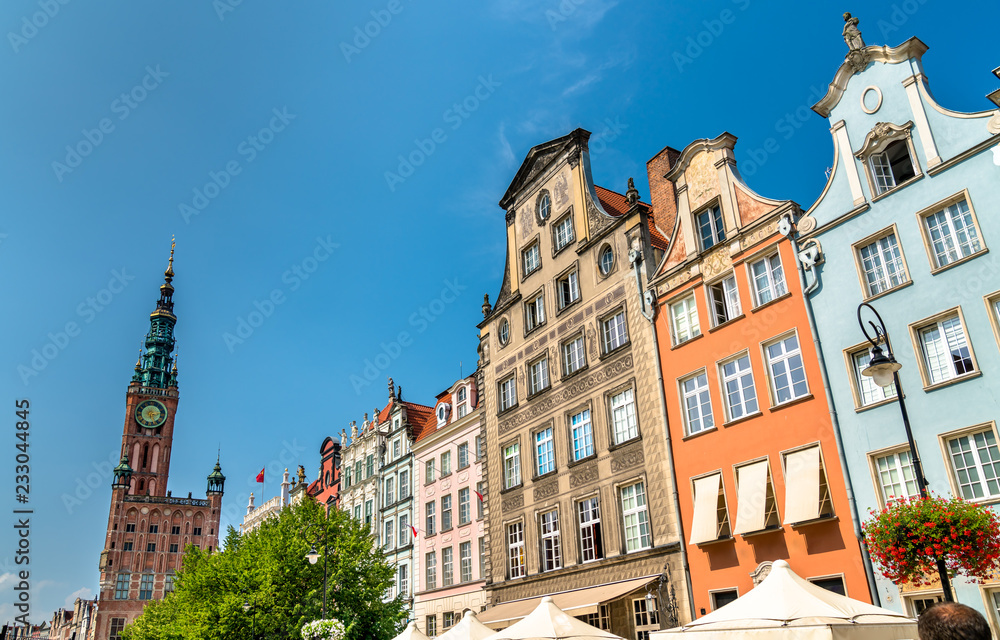 Buildings in the historic centre of Gdansk, Poland