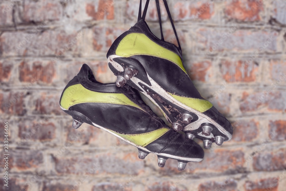 Football boots. Soccer boots. Isolated on background