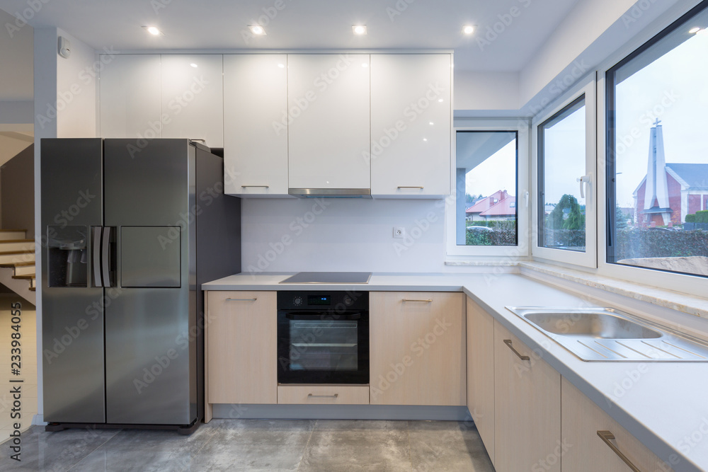 New kitchen interior in the house