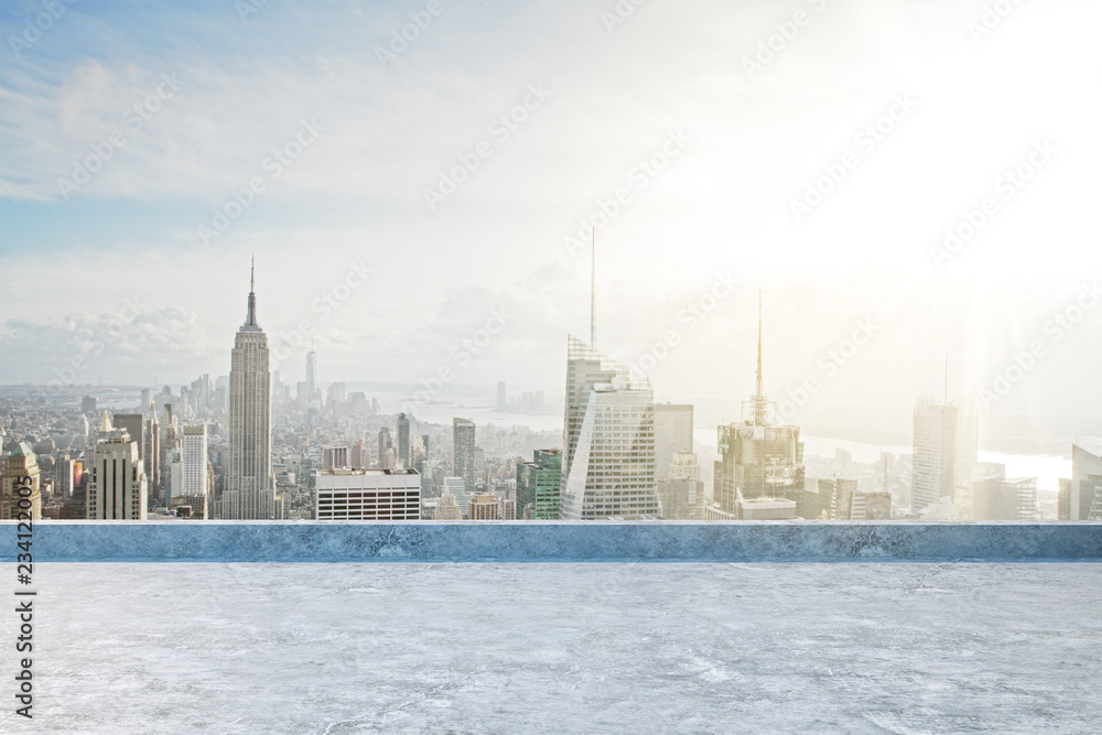 Creative rooftop with NY view