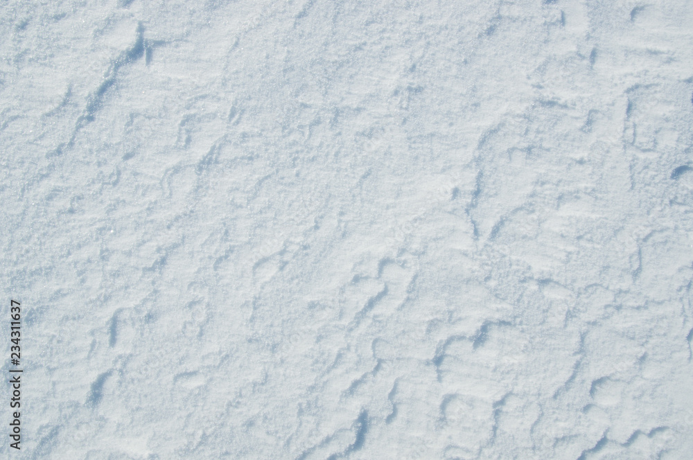 雪纹理的高角度视图。