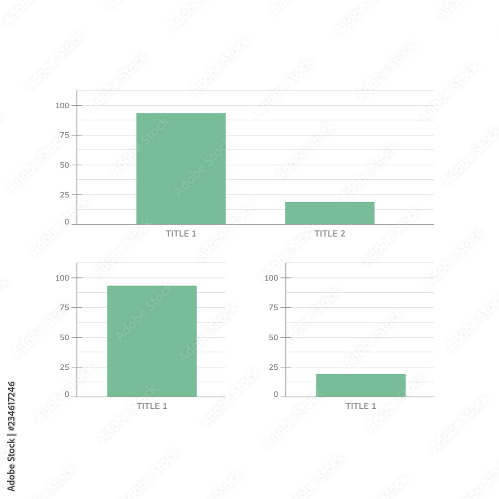 Bar chart statistics diagram vector