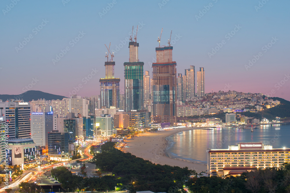 Busan city skyline