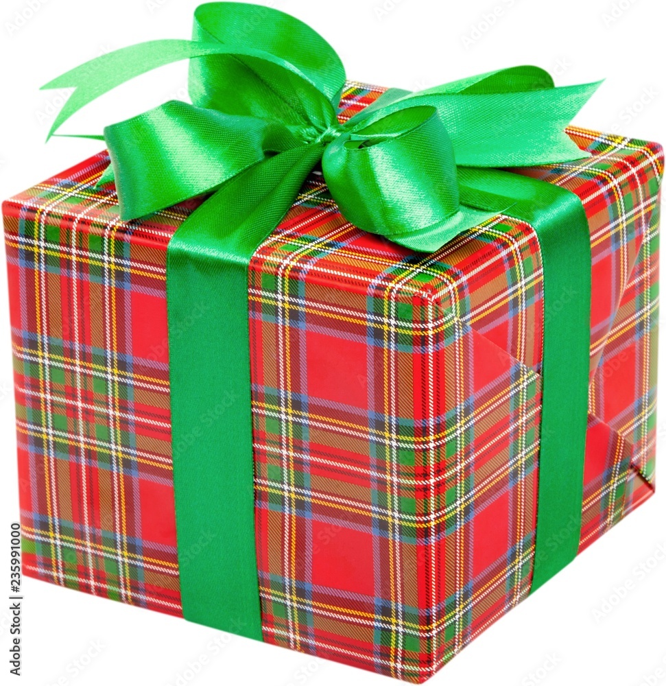 Wrapped gift with a bow on top