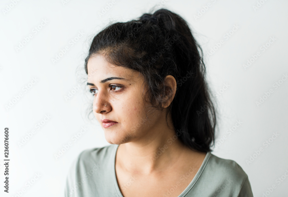 Portrait of a thoughtful woman