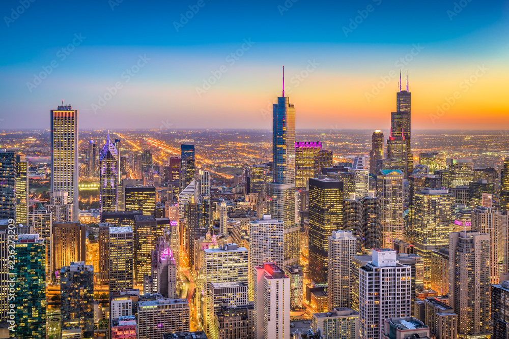 Chicago, Illinois, USA Skyline