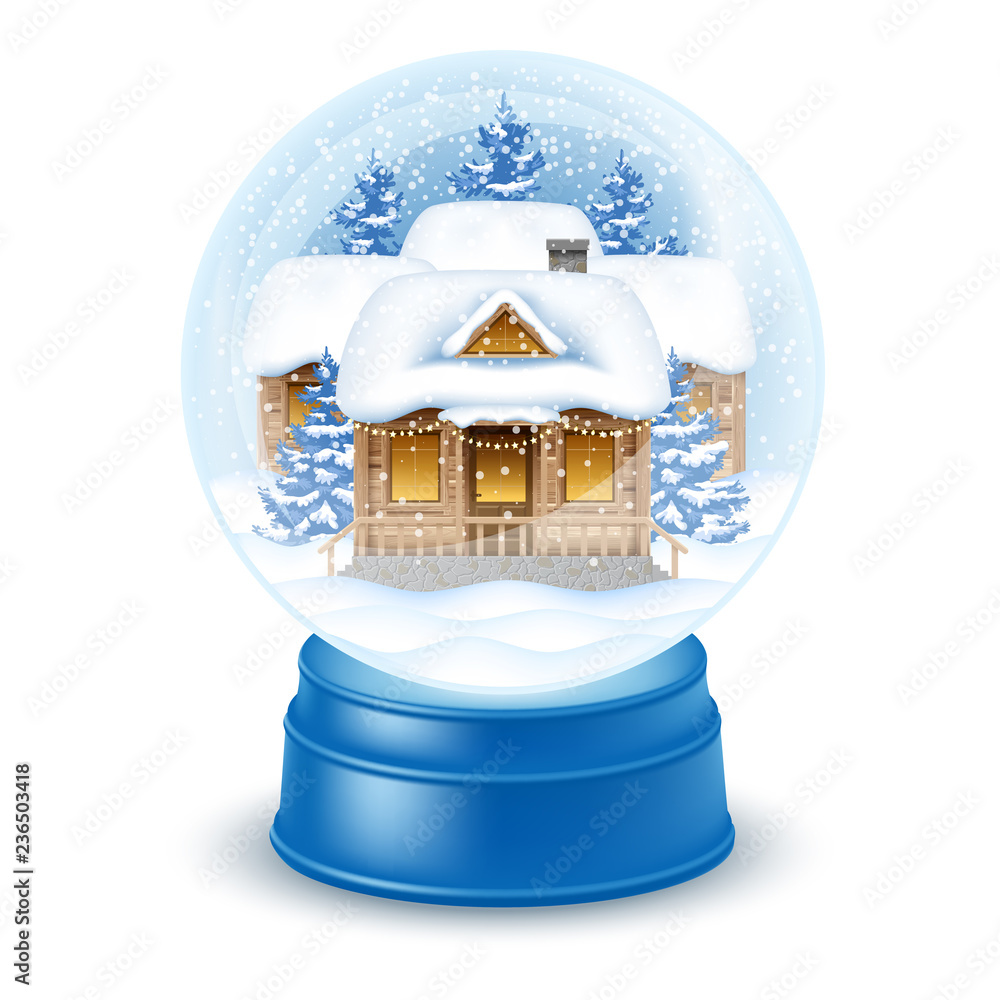 Snowglobe with village houses