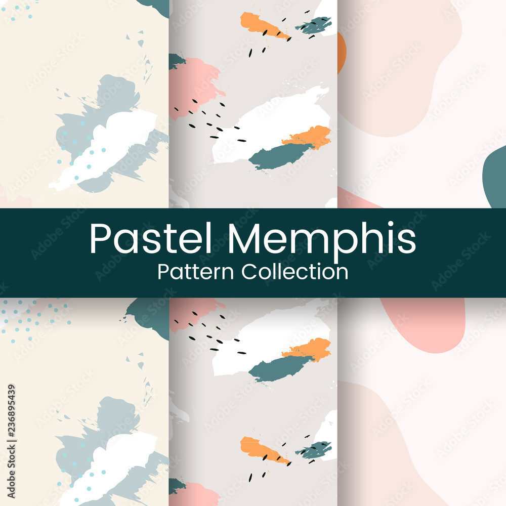 Pastel Memphis图案设计矢量