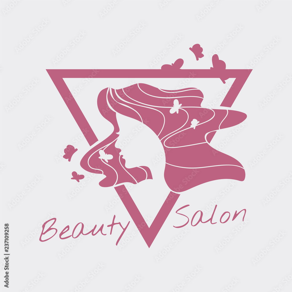 Womens beauty salon logo vector