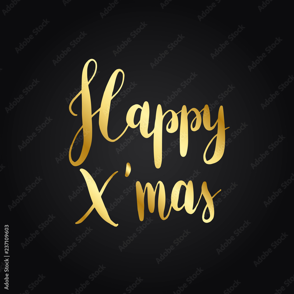 Happy Xmas typography style vector