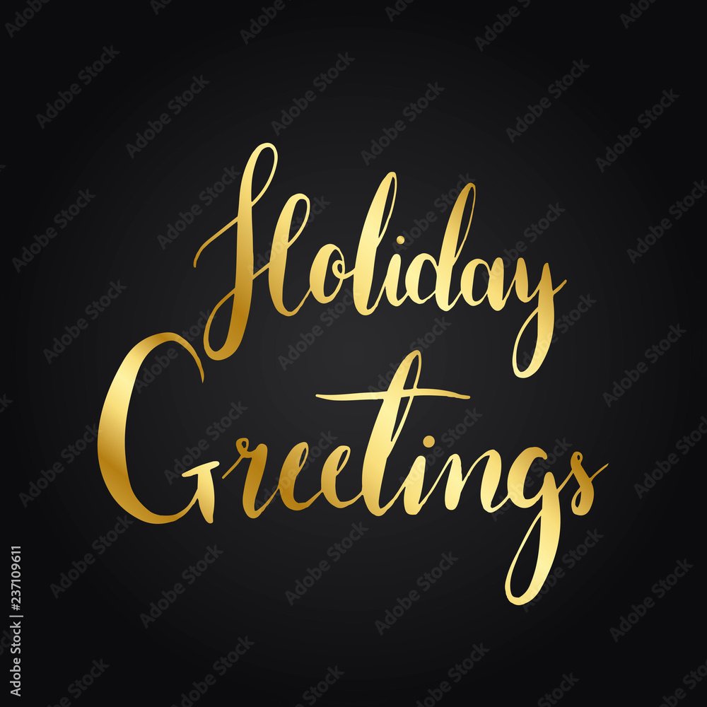 Holiday greetings typography style vector