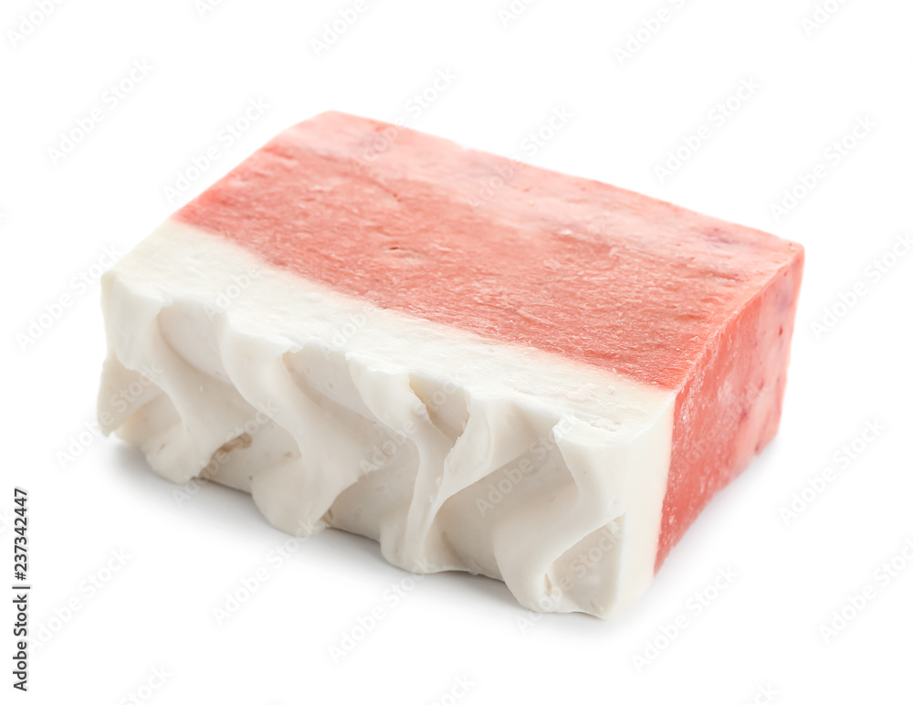 Soap bar on white background