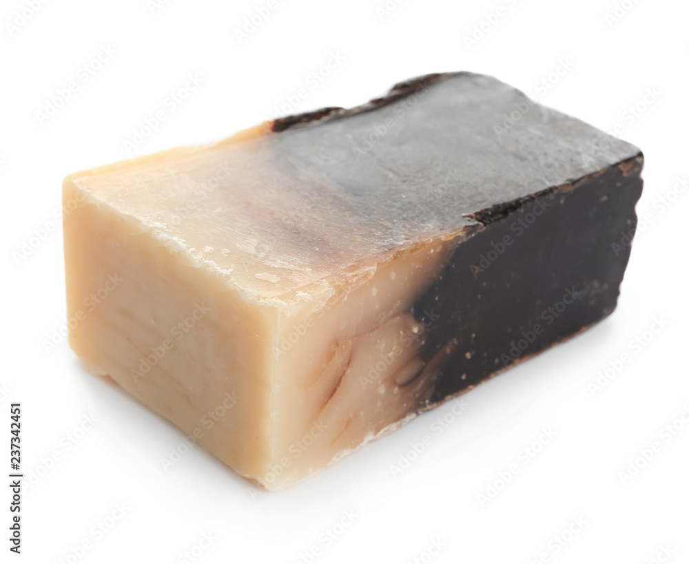 Soap bar on white background