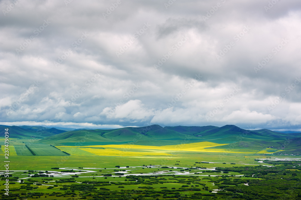 Argun wetland of Hulunbuir grassland landscape.