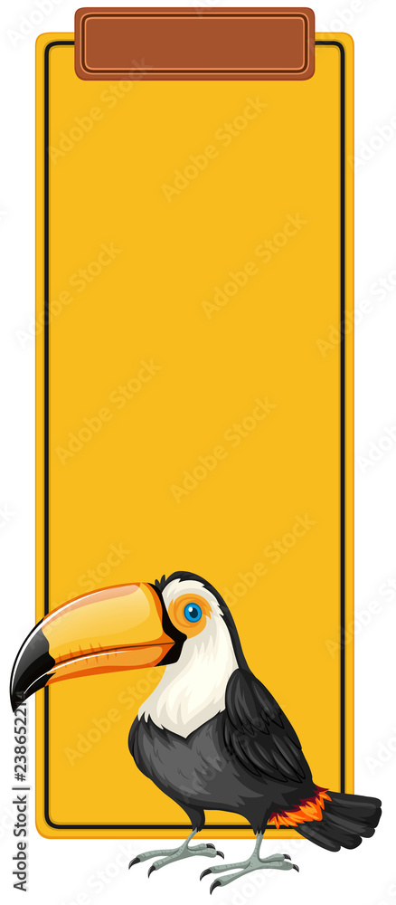 Toucan book mark concept