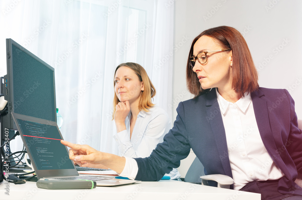 Businesswomen during working process in the office