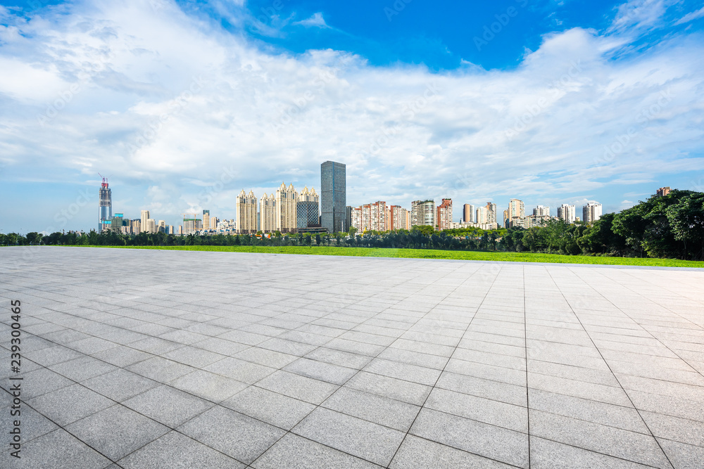 城市天际线全景